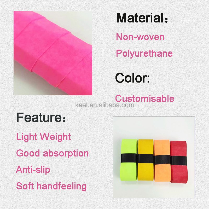 Factory Wholesale Badminton Tennis Products Comfortable Racquet Overgrip with Padel Absorption Sweat-absorbent Features