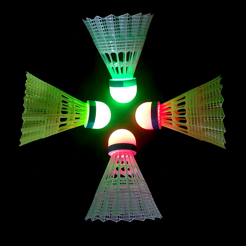 Cheap Price LED Lighting Nylon Shuttlecock 3pcs Per Tube LED Light Nylon Shuttle Birdie Night Badminton Shuttlecock