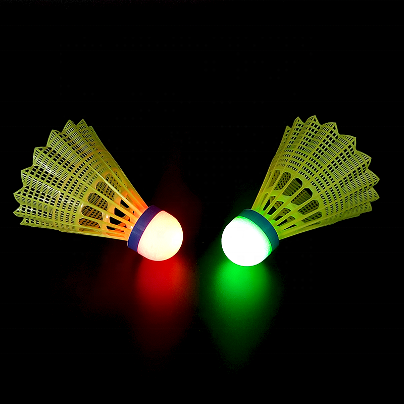 Cheap Price LED Lighting Nylon Shuttlecock 3pcs Per Tube LED Light Nylon Shuttle Birdie Night Badminton Shuttlecock