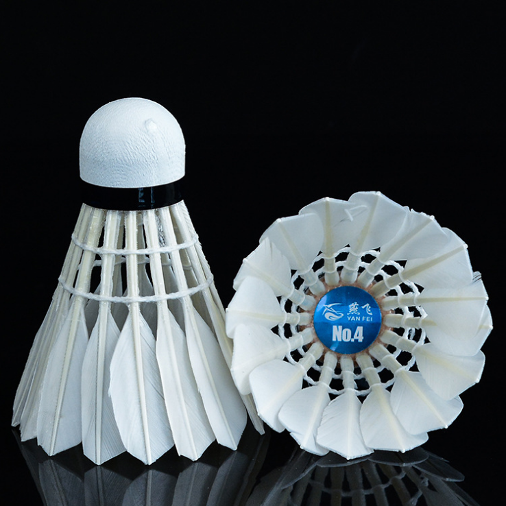 Wholesale customized high quality training level durable duck feather badminton shuttlecock