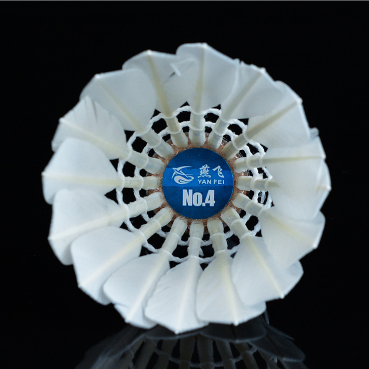 Wholesale customized high quality training level durable duck feather badminton shuttlecock