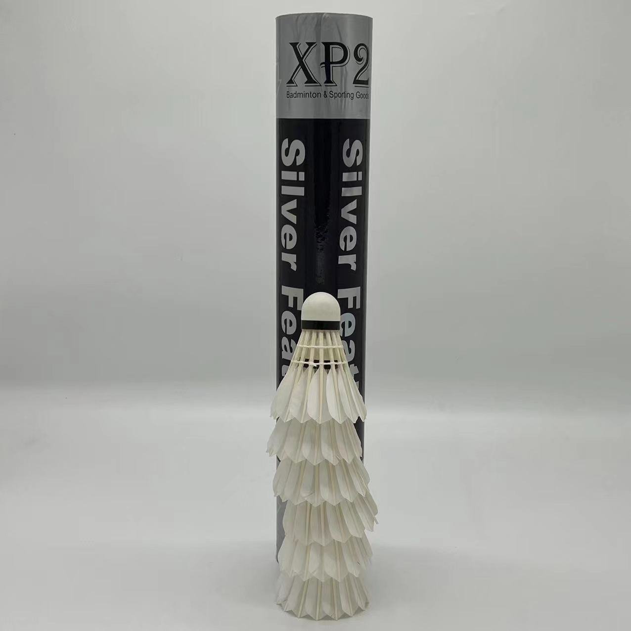 XP2 Silver Badminton Shuttlecock Hot Sale in Philippines Durable Goose Feather Shuttlecock with Original Manufacturer Price