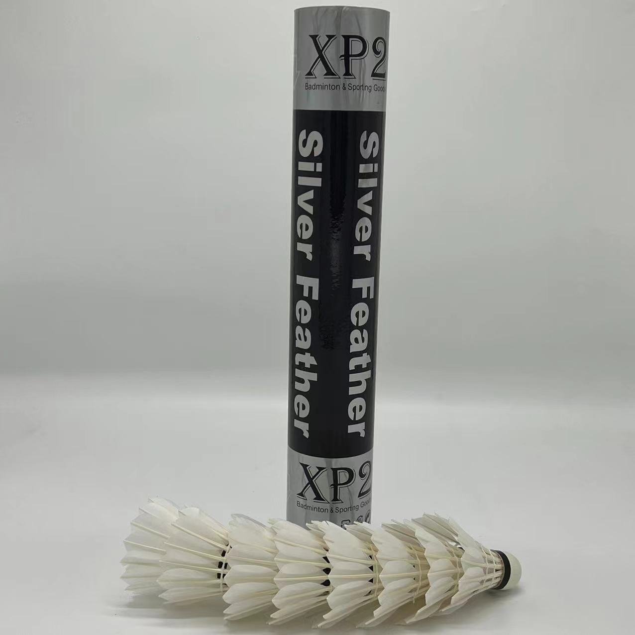 XP2 Silver Badminton Shuttlecock Hot Sale in Philippines Durable Goose Feather Shuttlecock with Original Manufacturer Price