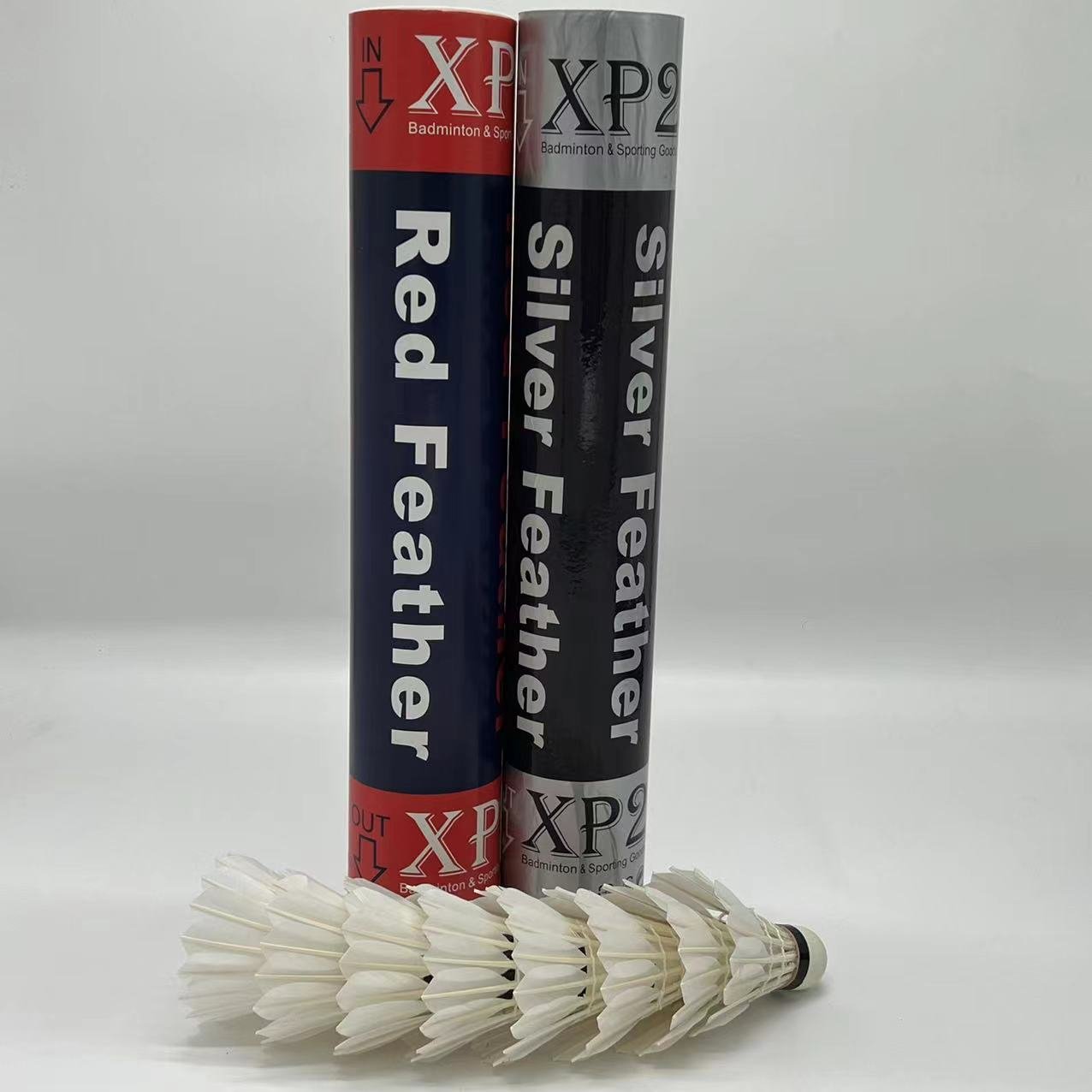 XP2 Silver Badminton Shuttlecock Hot Sale in Philippines Durable Goose Feather Shuttlecock with Original Manufacturer Price
