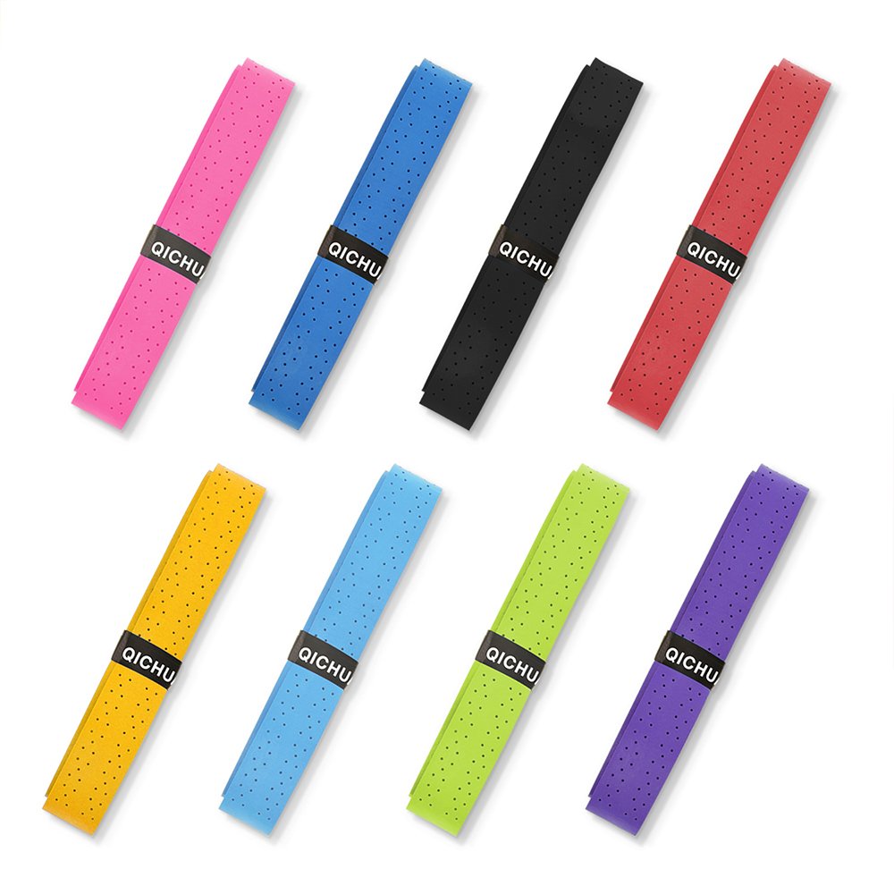 2023 popular different colors Anti-slip Sweat proof tacky PU material badminton racket grip padel racket overgrip