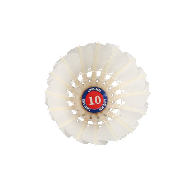 China factory ling mei 10 goose feather shuttlecock good for club use