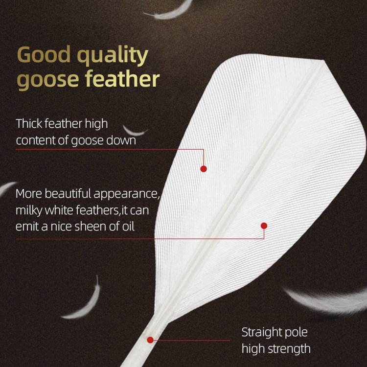 Hybrid Goose Feather Badminton Shuttlecocks Pack of 12, Stable and Sturdy High Speed Badminton Shuttles bulu angsa shuttlecock
