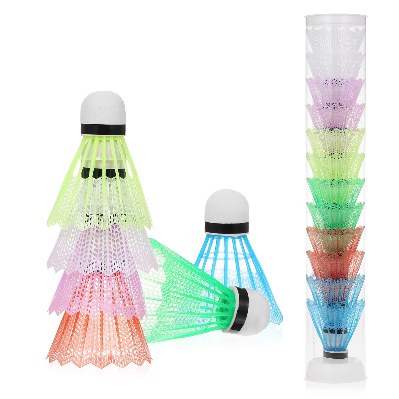 High Quality Durable Cheap Badminton Fiber Cork Nylon Shuttlecock Model 212