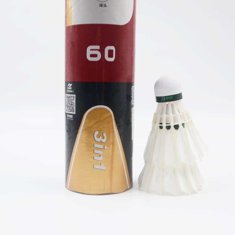 Durable Stable Dmantis D60 Hybrid 3in1 Badminton Shuttlecock 1st Duck Feather Professional Training Competition Model