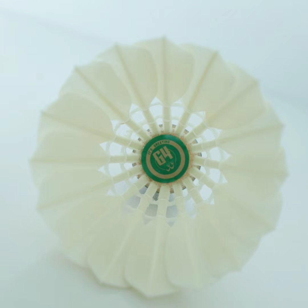 High Quality Class C Goose Feather Badminton Shuttlecock with PU Cork Premium Ball for Badminton Players