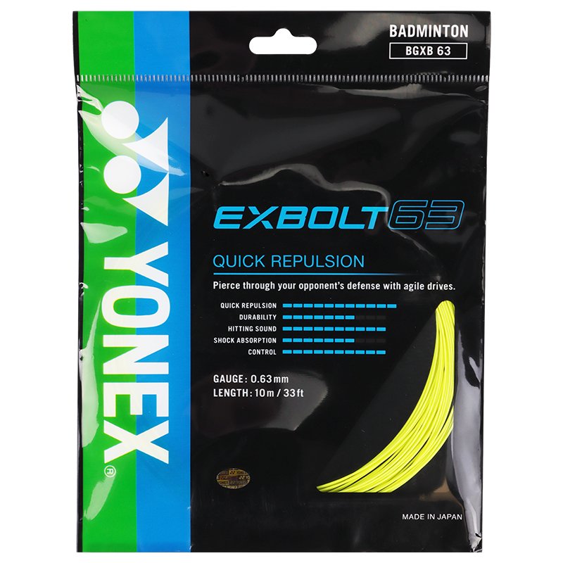 Yonex badminton racquet string EXBOLT 63 BGXB63 10M racket string