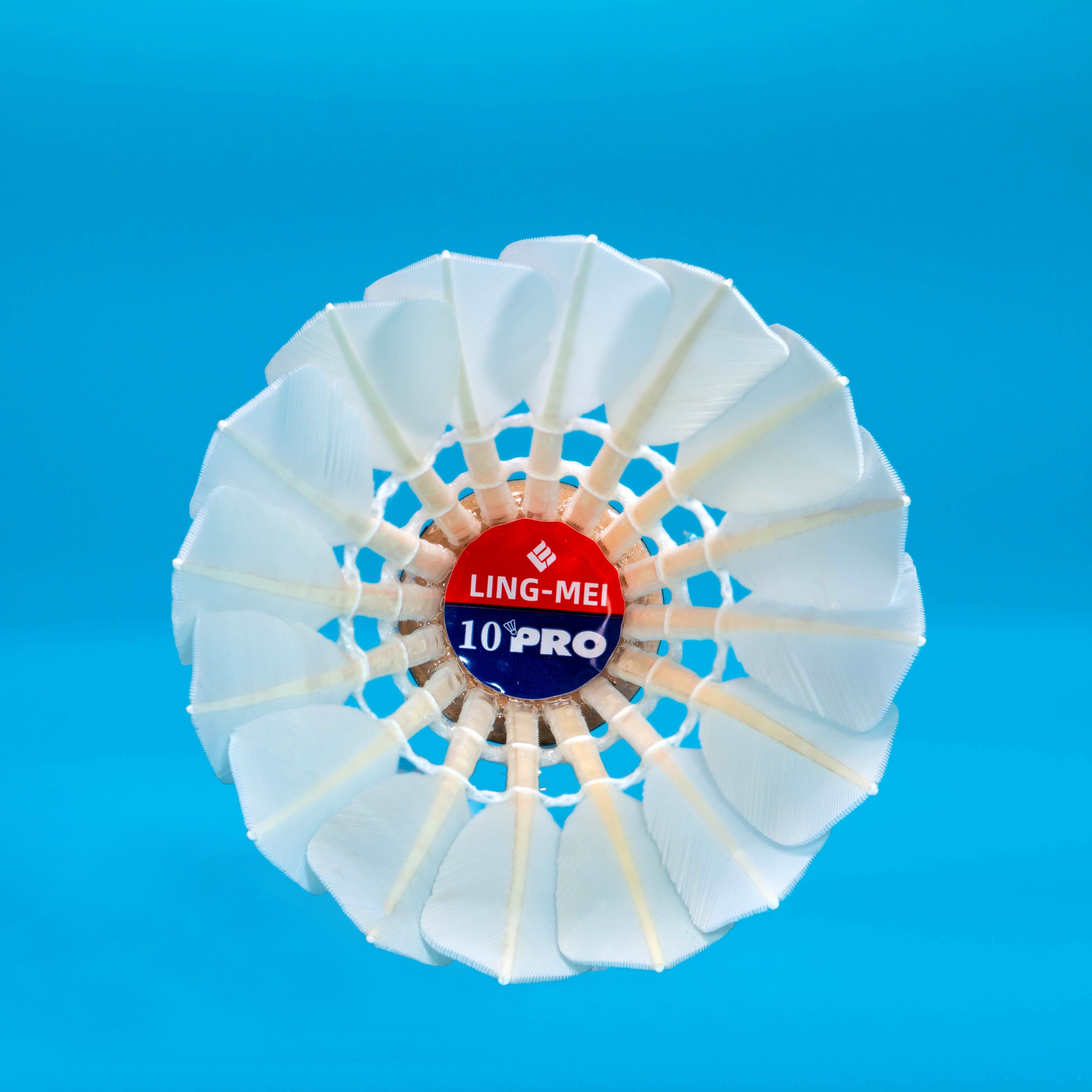 cheap wholesale goose feather shuttlecock factory supply Lingmei 10pro