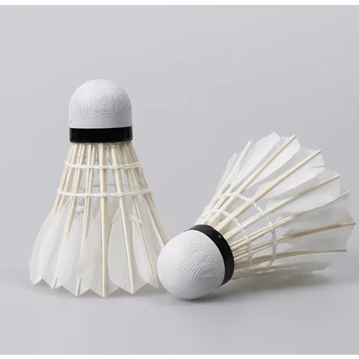 Factory wholesale professional training goose feather badminton, anti badminton, 12 sets, cheap, customized