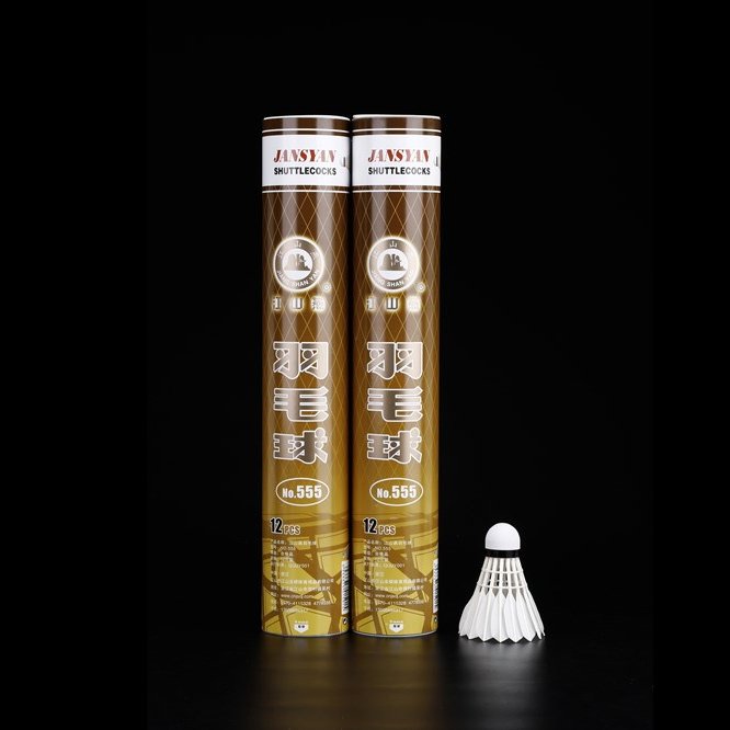 China duck feather professional shuttlecock badminton NO.555 oem for club players