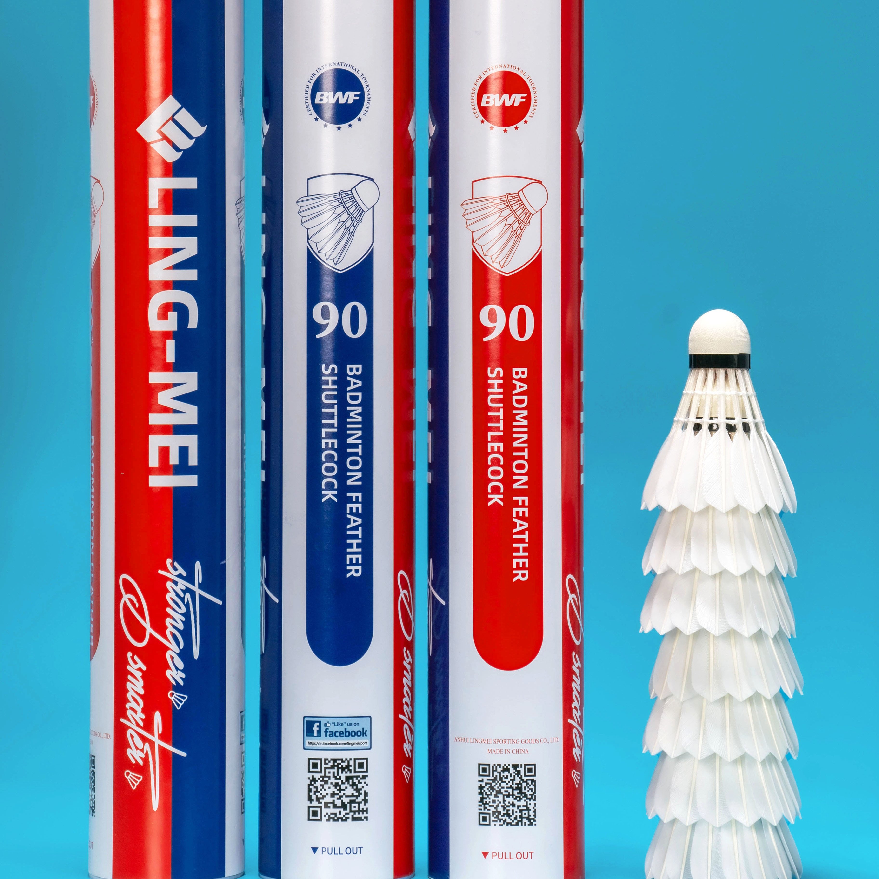 Wholesale badminton feather shuttlecock lingmei 90