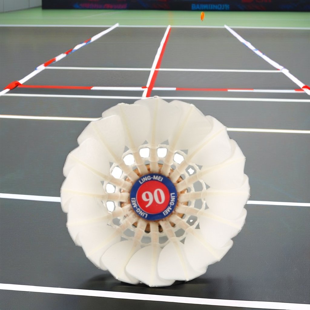 Wholesale badminton feather shuttlecocks for tournament lingmei 90