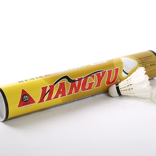 Hang yu 414A foam head ball duck feather packed in 12 piece to a dozen durable badminton shuttlecock hanyu badminton shuttlecock