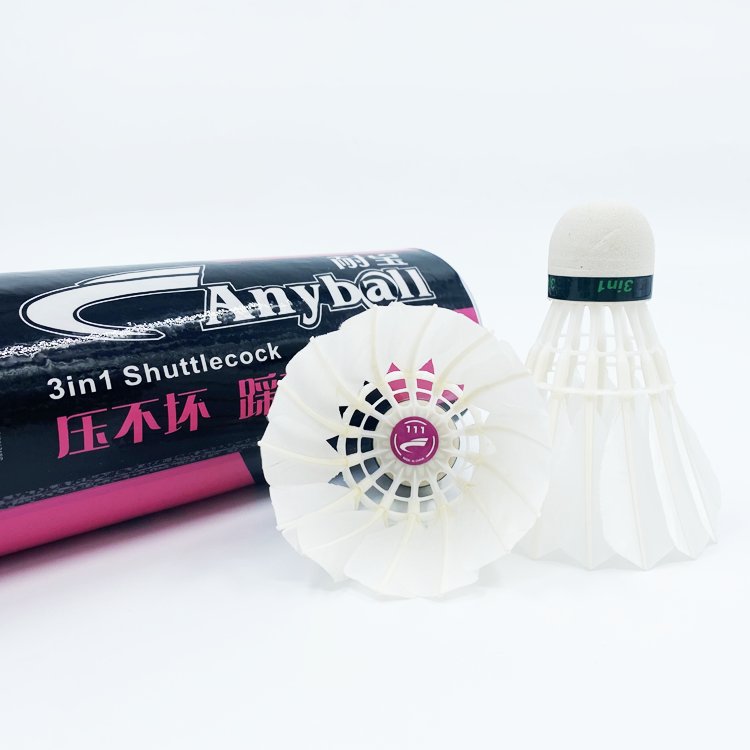 Cheap Light Weight Durable Hybrid 3in1 Badminton Birdies with High Stability and Durability Badminton Ball outdoor sports