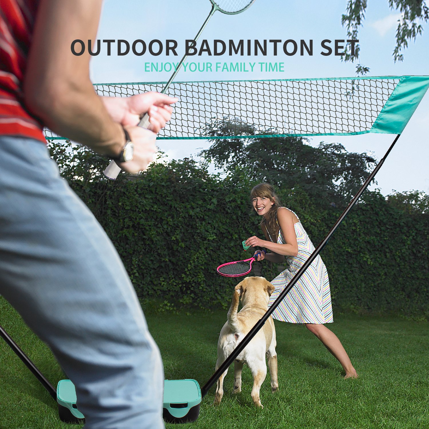 Folding Portable Badminton Net Racket Stand Set Volleyball Tennis Net