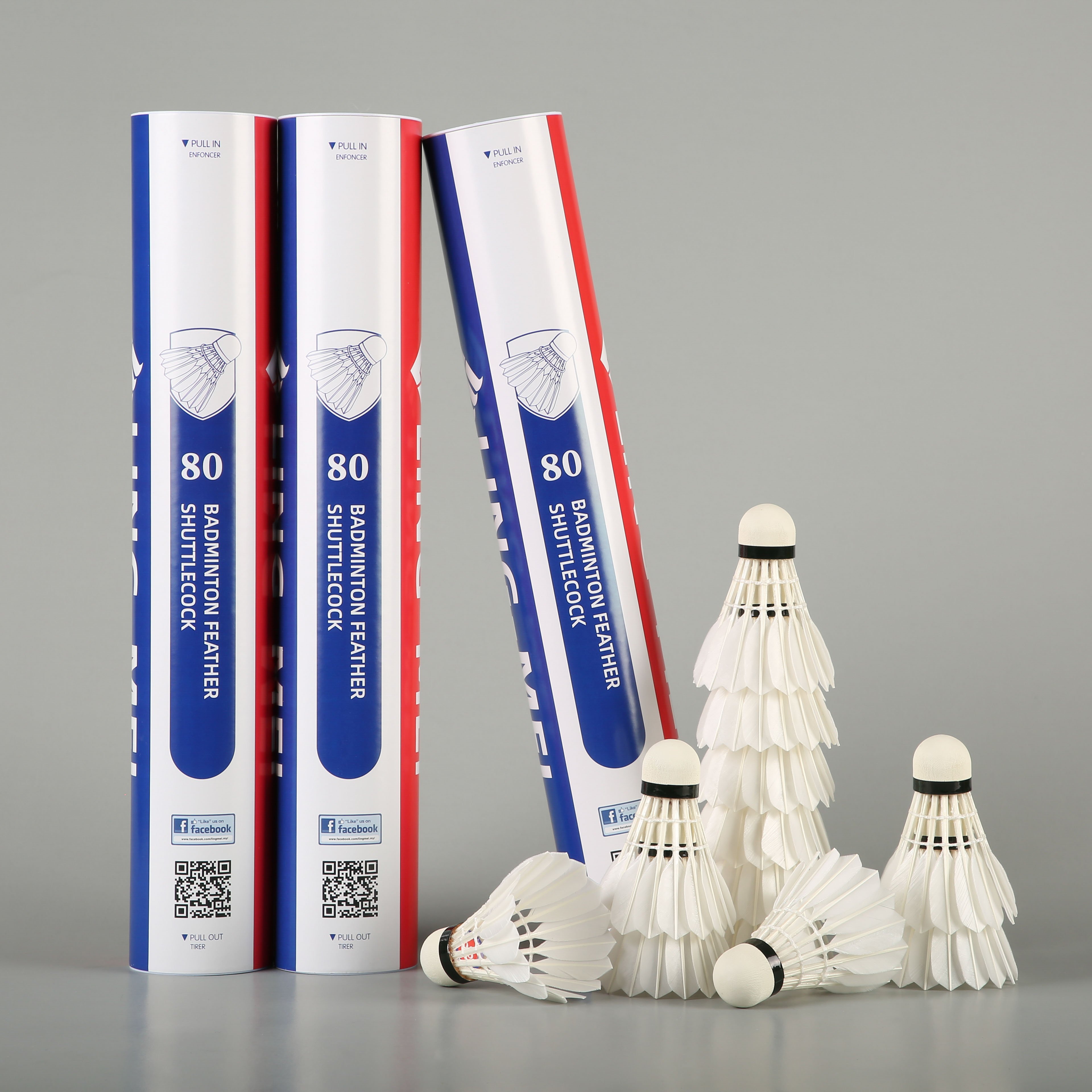 Other Badminton Products goose feather ling mei 80 badminton shuttlecock for international tournament