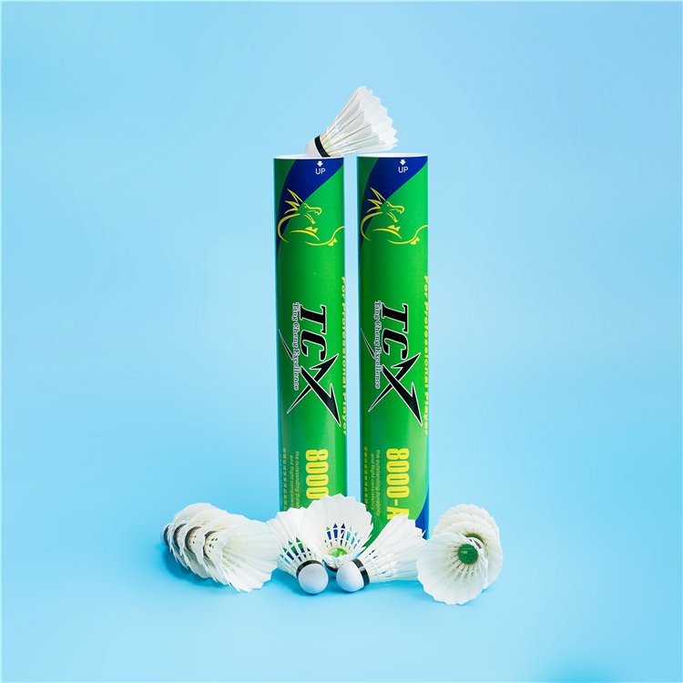 TCX 8000-A series duck feather badminton feather shuttlecocks with 2 Layer Cork