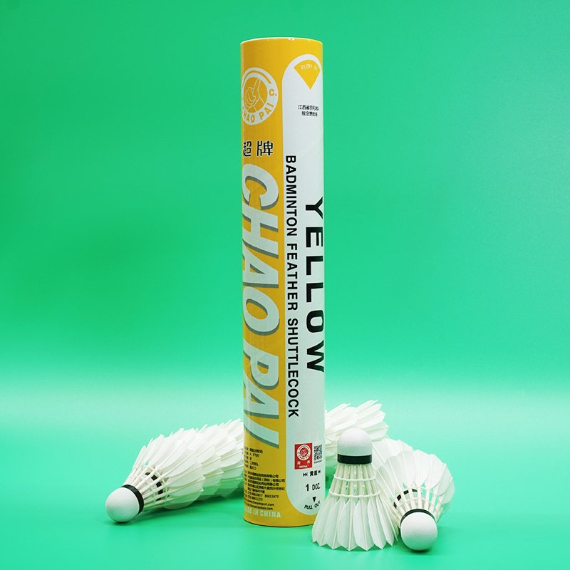 chaopai yellow cheap as Nylon shuttlecocks high quality half feather most durability badminton chaopai shuttlecocks goose