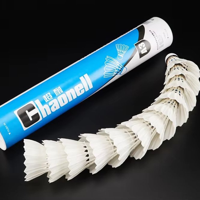Wholesale High Quality Sandwich Cork Badminton Shuttlecock Water Duck Feather Chaonell Series A3