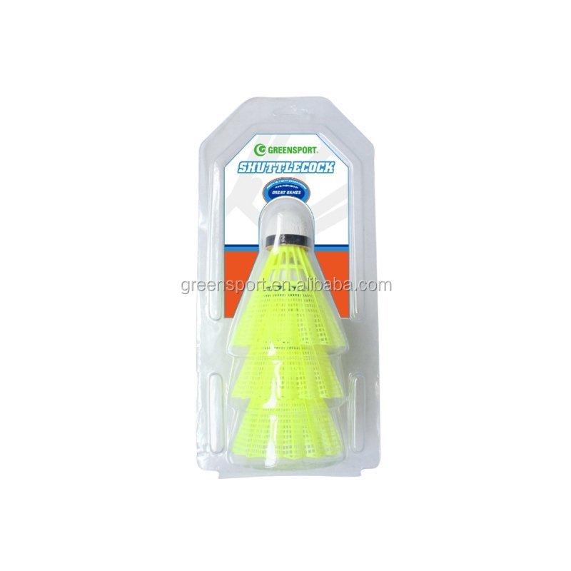 Blister packing PLASTIC shuttlecock NYLON shuttlecocks badminton shuttlecocks