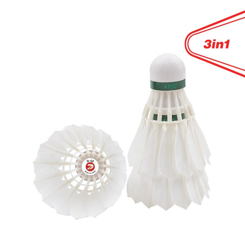 Durable 3in1 Shuttlecock Hybrid Shuttlecocks Badminton Duck feather Factory Wholesale Shuttle Cock Birdies for Training