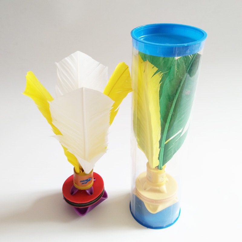 bulk order cheapest price custom color logo package colorful kick shuttlecock turkey feather jianzi wholesale