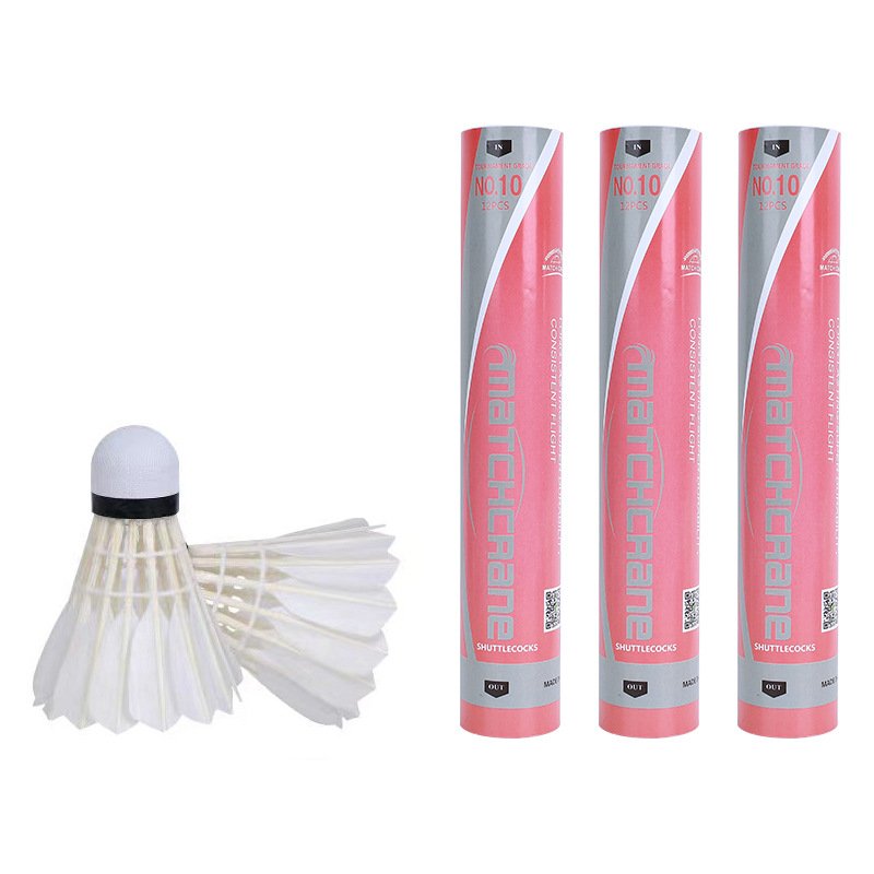 Match Crane M10 Model Shuttles Badminton Durable Training Sports Light Weight Professional Feather Badminton Shuttle