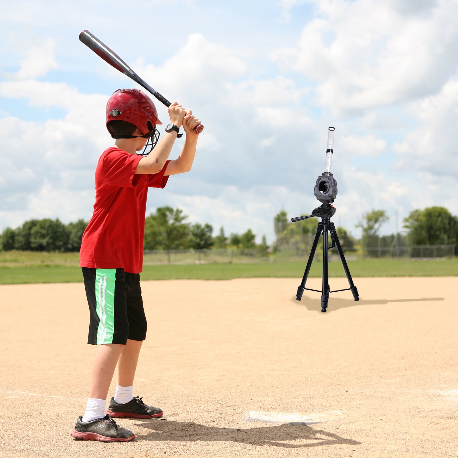 Furlihong 23803BH Badminton Pitching Machine Set for Baseball Practice,