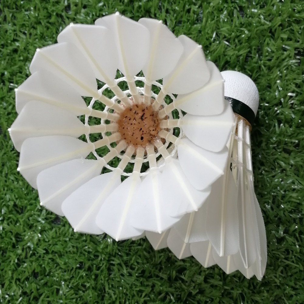 OEM badminton Shuttlecock Best Durability flying Grade 1 straight goose feather shuttlecock for tournament 12pcs