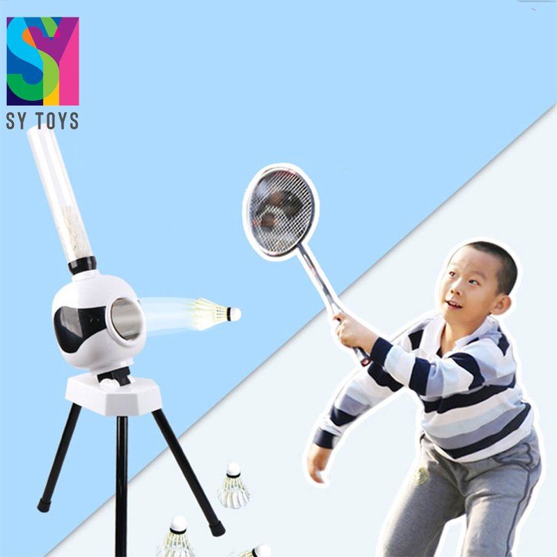 SY Automatic training pitcher kit sport toys shuttlecock launcher badminton ball machine