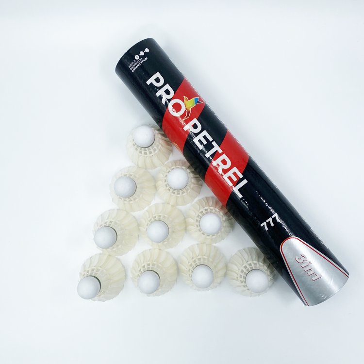 PRO PETREL 3 in 1 Hybrid Shuttlecocks 12-Pack, Professional Badminton Shuttlecocks Feather Ball with Great Durability Stability