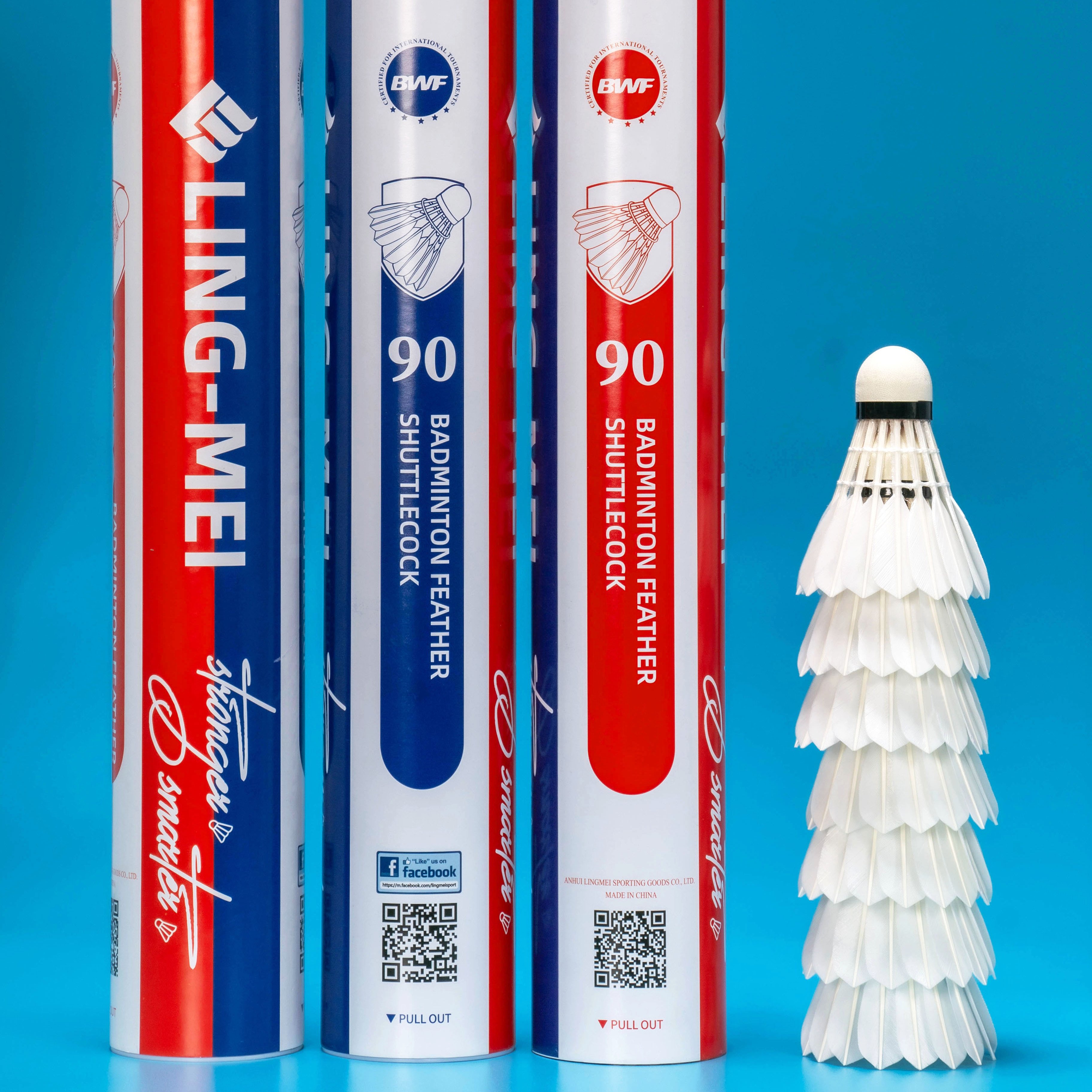 ling mei 90 BWF approved badminton shuttlecock