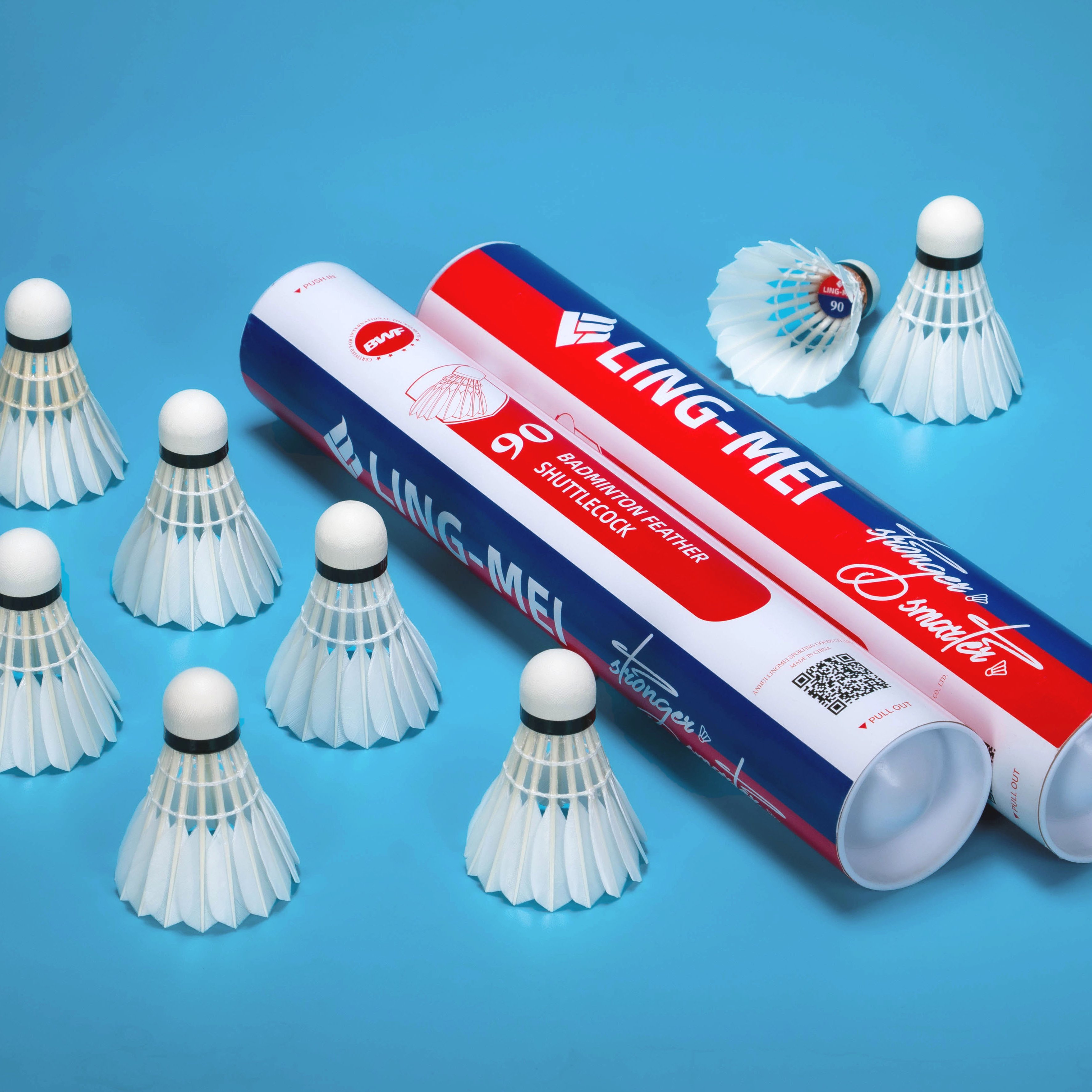 ling mei 90 BWF approved badminton shuttlecock