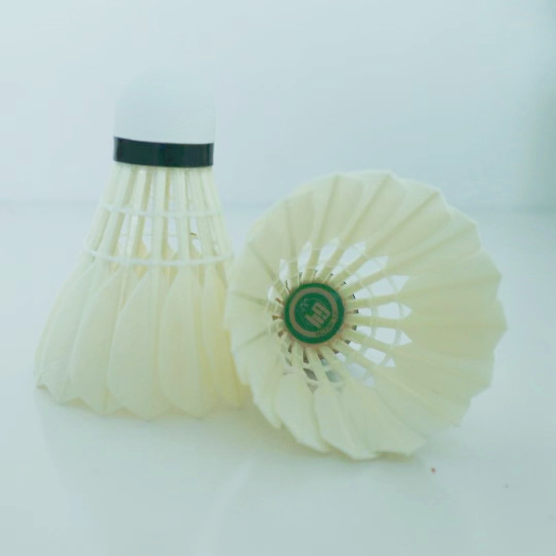 professional training shuttlecock class 5 goose feathers with pu cork badminton shuttlecock