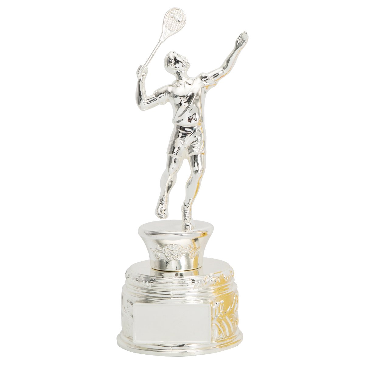 High Quality Custom Gold Metal Badminton Trophy Award Sports Souvenir Metal Award Shuttlecock Trophies