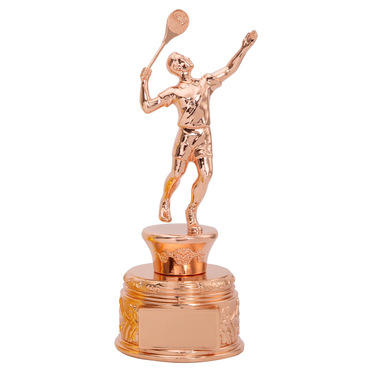 High Quality Custom Gold Metal Badminton Trophy Award Sports Souvenir Metal Award Shuttlecock Trophies
