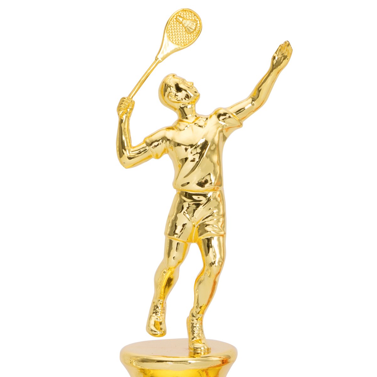 High Quality Custom Gold Metal Badminton Trophy Award Sports Souvenir Metal Award Shuttlecock Trophies