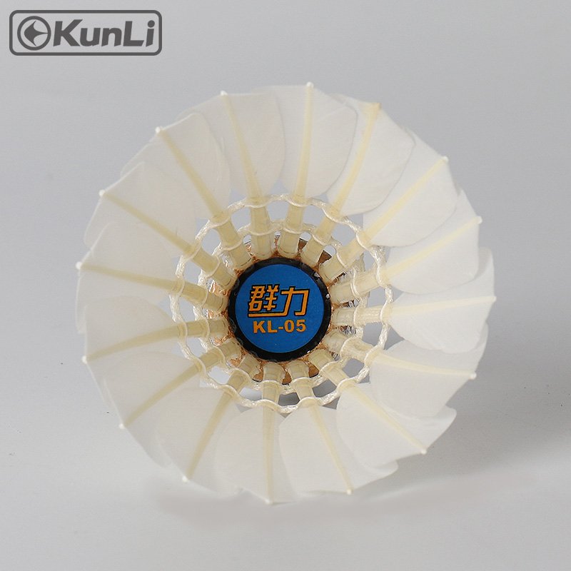 badminton Shuttlecock Kunli 05 straight duck feather shuttlecocks for club competition Best durable shuttle cock badminton ball