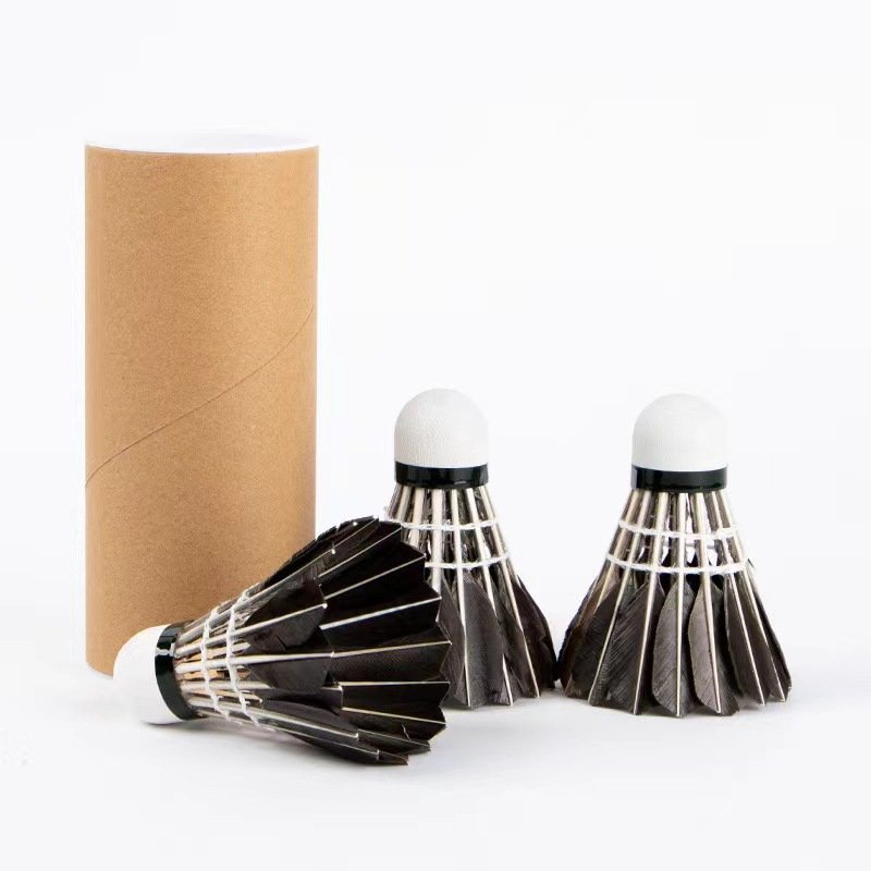 High elasticity durability black white duck feather badminton 3/6/12 pieces professional entertainment training badminton barrel
