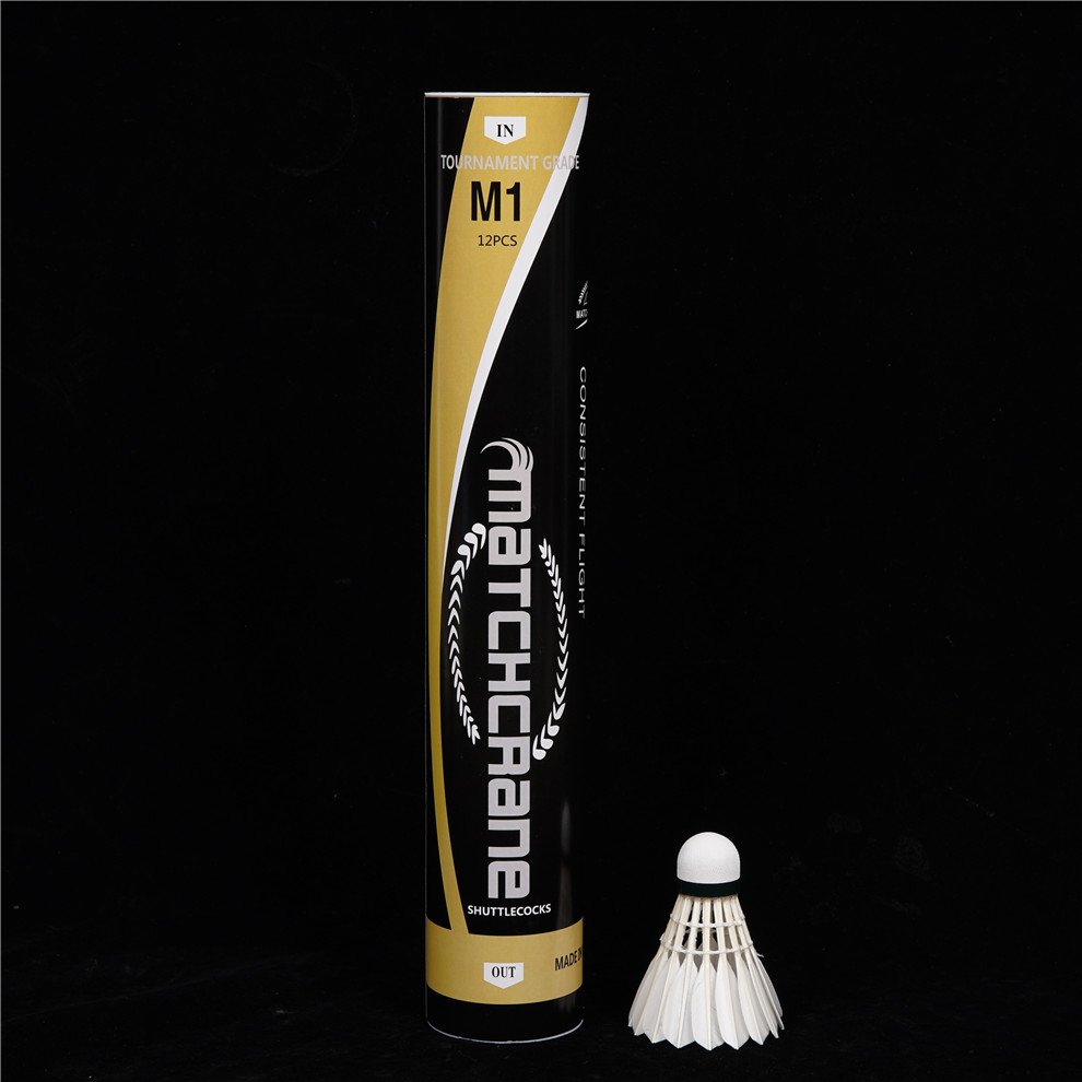 Matchcrane M1 model Class A Goose Feather Shuttlecock Badminton With Sanwich Cork Head