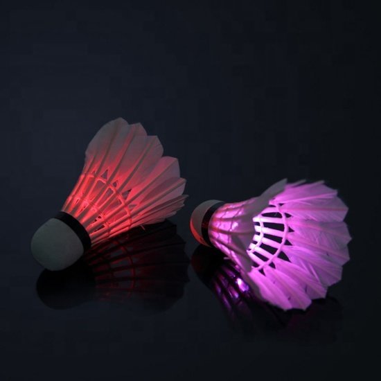 Konford Popular Custom Glowing In The Dark LED Badminton Shuttlecock High Cost Performance Nylon Balls From China Manufacturer