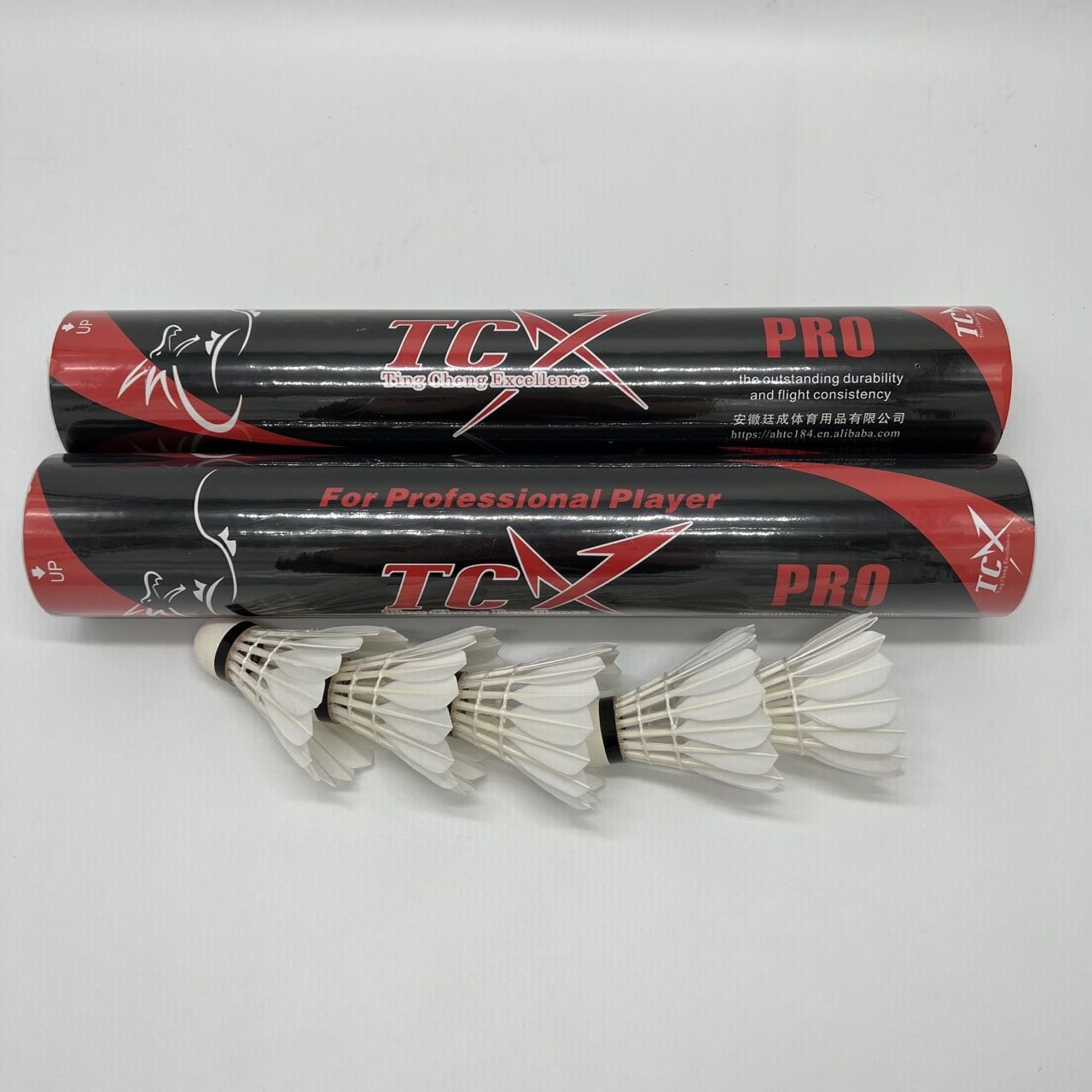 TCX PRO Most Durable Goose Feather Natural Cork Badminton Shuttlecock of TCX Brand for Advanced Professional Badminton Players