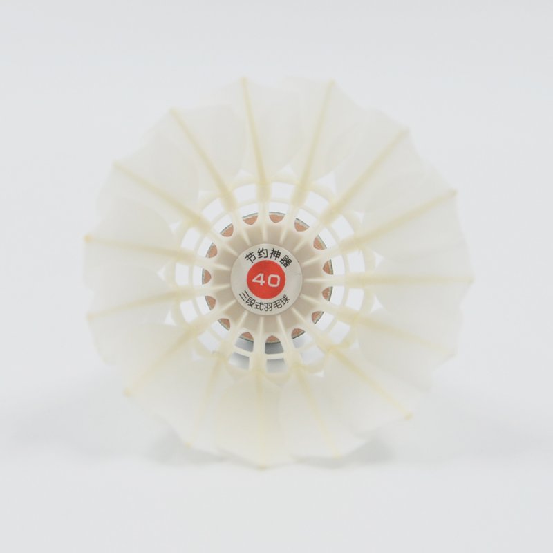 Dmantis D40 Badminton Shuttlecock Stable Durable with High Flight Stability Made from Duck Feathers Cork Head (PU) Indoor Use
