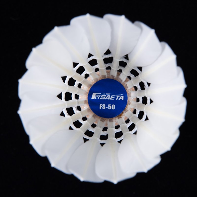 High Quality of Goose Feather 12 Tubes Badminton Shuttlecocks Fly No.50 for 75/76 Speed Sports Club