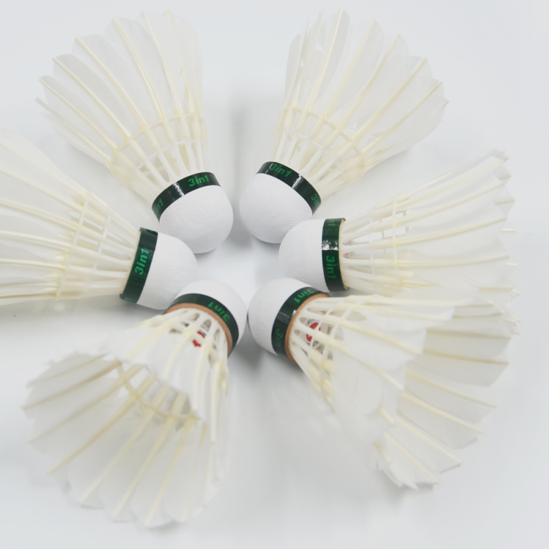 Dmantis D45 3in1 Top Grade Badminton Shuttlecocks More Stable and Durable Natural White Goose Feather Ball