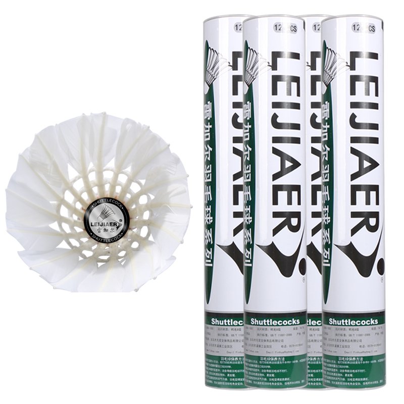 Leijiaer 1002 cheap goose shuttlecock factory sale badminton shuttlecock feather welcome OEM and ODM